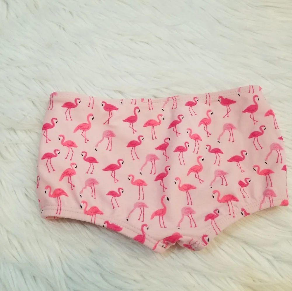 Janie and Jack Pink Flamingo Swim Bottoms